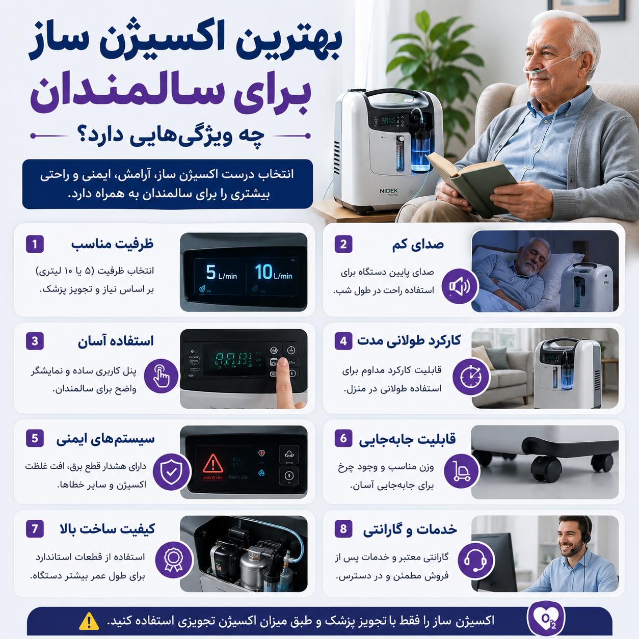 بهترین اکسیژن ساز برای سالمندان | راهنمای خرید